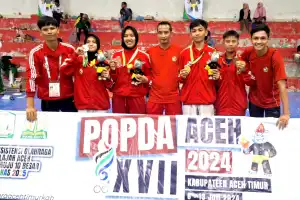 Tim Karate Pidie Raih Empat Medali di Popda XVII