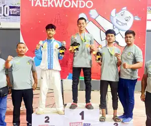 Taekwondo Bener Meriah Sumbang Tiga Medali di Ajang Popda Aceh Timur
