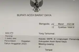 Ini Daftar Proyek 2023 yang Ditunda Pemkab Abdya