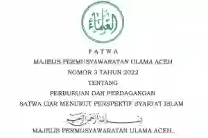 Ikut Lindungi Satwa, MPU Aceh Terbitkan Fatwa