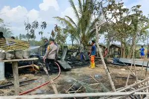 Satu Unit Rumah Buruh Cuci Ludes Terbakar di Aceh Utara