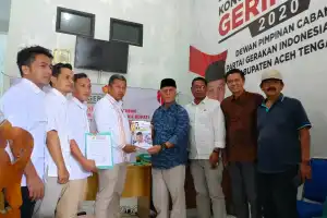 Shabela Abubakar Daftar ke Gerindra Maju Pilkada Aceh Tengah 2024