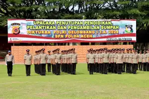 Kapolda Aceh Lantik 262 Bintara Polri Lulusan SPN Seulawah