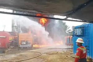 Sumur Minyak Pertamina EP di Aceh Tamiang Terbakar