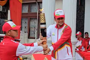 Pemkab Agara Sambut Tim Kirab Api PON XXI XXI Aceh-Sumut