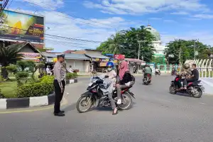 Patroli di Titik Strategis, Satlantas Lhokseumawe Tilang 12 Kendaraan