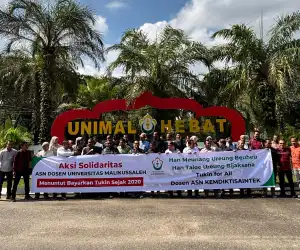 Puluhan Dosen Unimal Lakukan Aksi Demo Tuntut Pencairan Tukin