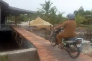 Jalur Lintas Alternatif Selesai Dibangun, Pengecoran Proyek Jembatan Bandes Belum Pungkas