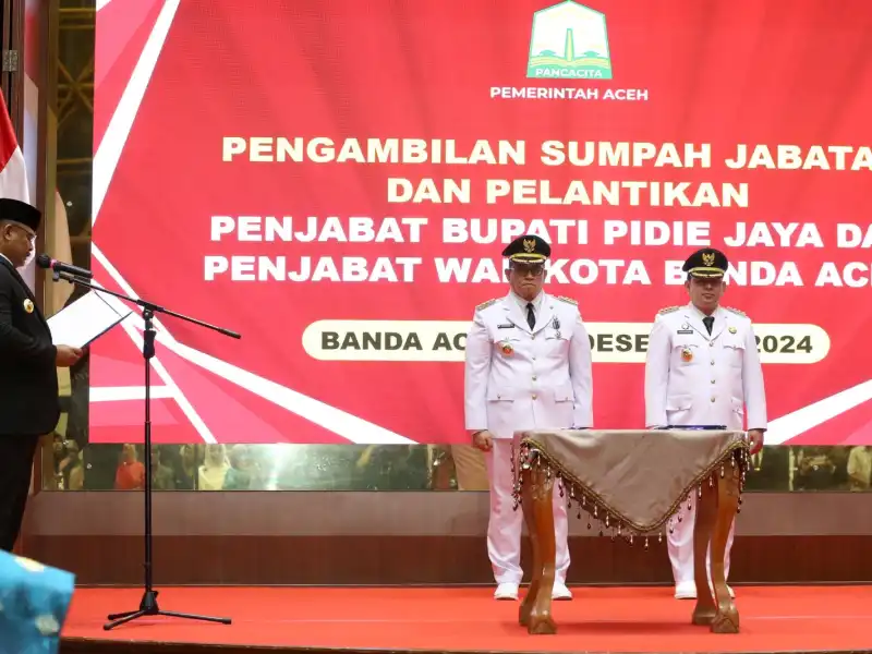 Almuniza Kamal Dilantik jadi Pj Wali Kota Banda Aceh, Ahmad Dadek Jadi Pj Bupati Pidie Jaya