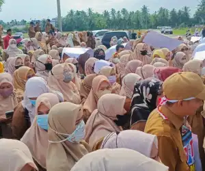 Tuntut Kepastian Pengangkatan PPPK, Ribuan Honorer Gelar Aksi di Kantor Bupati Aceh Utara